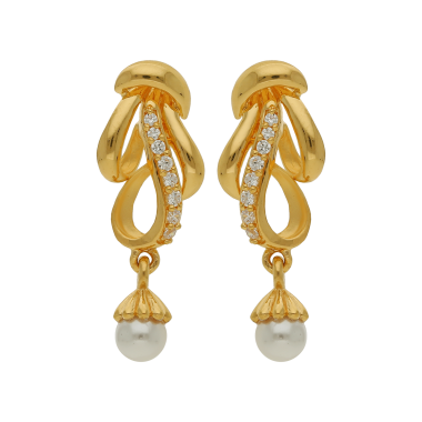 Blooming Drop Gold Stud Curve Design